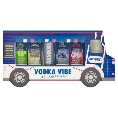 Image of Vodka Vibes Truck, Gift Pack Contains 4x5cl Absolut Flavours and a branded shot glass, by Blue Tree Gifts