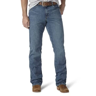Image of Wrangler Men&#039;s Tall Size Retro Slim Fit Boot Cut Jean, Worn in, 38W x 36L