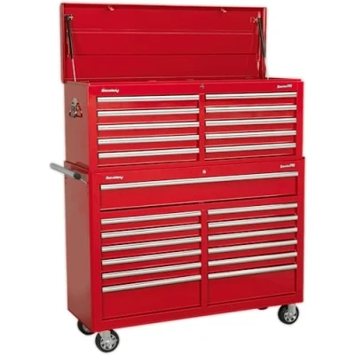 Image of Sealey Tool Chest Combination 23 Drawer with Ball Bearing Slides Red