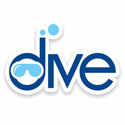 Image of 2 x 10cm Scuba Diver Vinyl Decal Sticker Laptop Diving Fun Club Padi Dive #9530 (10cm Wide 6.5cm High)