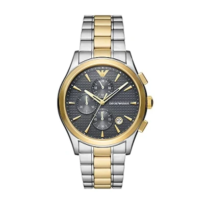 Image of Emporio Armani Watch for Men , Chronograph movement, 42MM Silver Recycled Stainless Steel (At Least 50%) case with a strap, AR11527