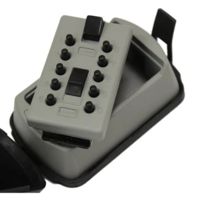 Image of Wall Mounted Outdoor Key Box with Waterproof Cover and Combination Lock