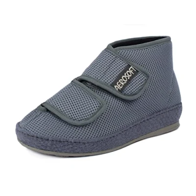 Image of Aerosoft Boots 6062 4P, Ladies, Men, Rehab Shoe, Bandage Slipper (Grey, UK_Footwear_Size_System, Adult, Women, Numeric, Medium, Numeric_6)