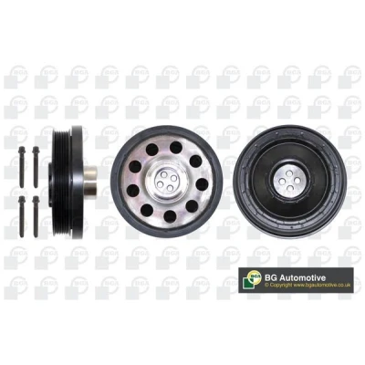 Image of 11237797995, 11237799153, 11237823191 Belt Pulley Set, crankshaft BGA DP0936K 182mm BMW: 1 Coupe, 3 Saloon, Coupe