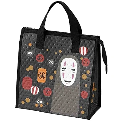 Image of SKATER FBC1 A Spirited Away Thermal Insulated Lunch Bag with Zip Closure No face,Black