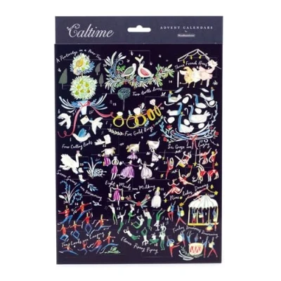 Image of Carousel Home Twelve Days of Christmas Advent Calendar Traditional Picture Paper 32.5x24.5cm