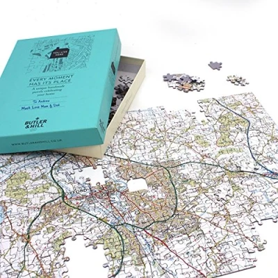 Image of Personalised Ordnance Survey Landranger Map Jigsaw 400 piece