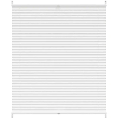 Image of &quot;vidaXL White Pleated Plisse Blind 100x100cm Adjustable Light Filtering Window for Home and Office Use&quot;