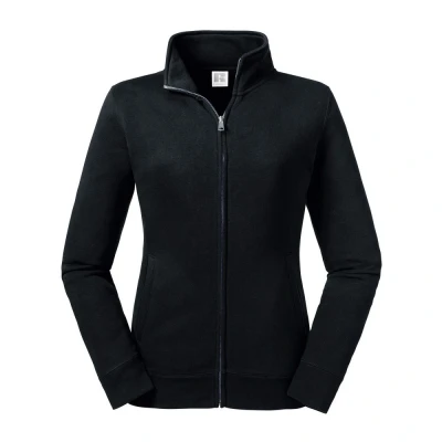 Image of Russell Athletic Womens/Ladies Authentic Sweat Jacket (Black) Size Medium