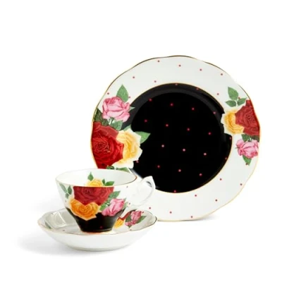 Image of Royal Albert 1072625 TeaSet, Fine Bone China, 100 Years Teacup Saucer, Plate