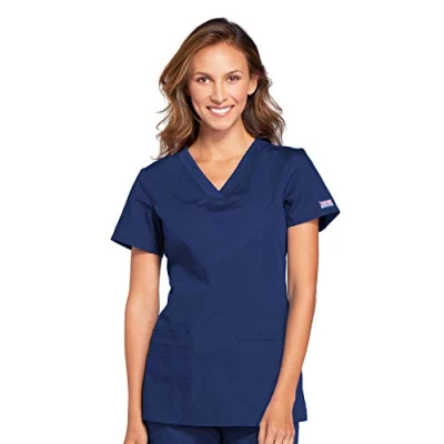 Image of Cherokee Women&#039;s V Neck Top Medical Scrubs, Navy, XX Large