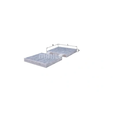 Image of 64119237159, 9237159 Pollen Filter MAHLE ORIGINAL LAK 873/S Activated Carbon 165mm 90mm 30mm BMW: X3, X4