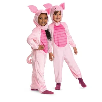 Image of Disguise 144759W EU V2 Piglet Deluxe Infant/Toddler (Eu) Fancy Dress Costume, Unisex Children, Multi, 12 18M