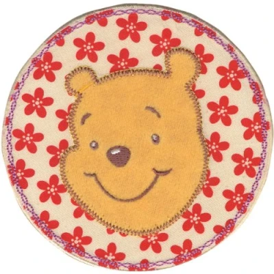 Image of Disney Baby Pooh in Flower Circle Applique