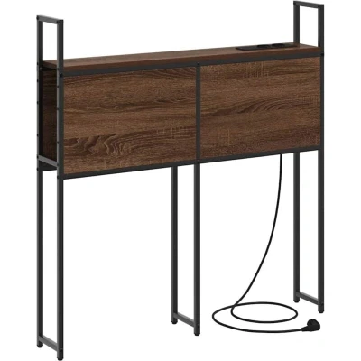 Image of Storage Headboard Brown oak 90 cm Engineered wood Vidaxl