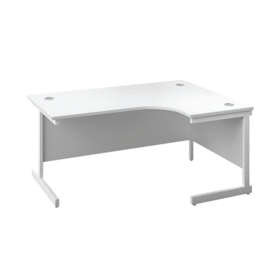 Image of First Right Hand Radial Desk 1800X1200mm White/White KF803249