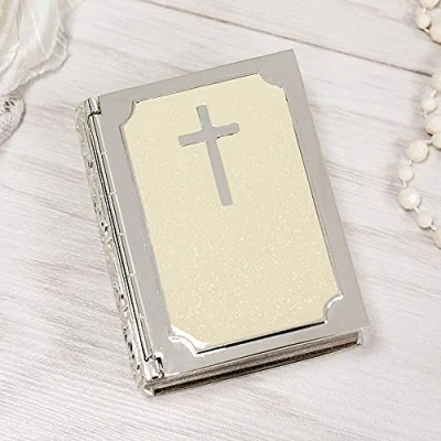 Image of The Gift Experience Bible Shaped Trinket Box, Religious, Christening, Baptism, Confirmation or First Holy Communion