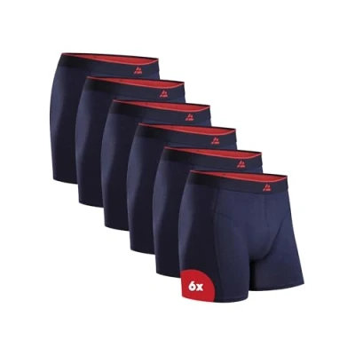 Image of DANISH ENDURANCE Men&#039;s Bamboo Boxers Soft, Comfortable, Breathable Underwear, Tagless, With or without fly, 6 Pack Navy Blue 3XL