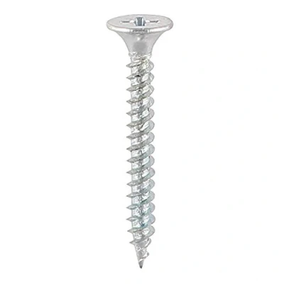 Image of TIMco BZP Collated Fine Drywall Screw 3.5 x 38 Zinc Box of 1000, Silver