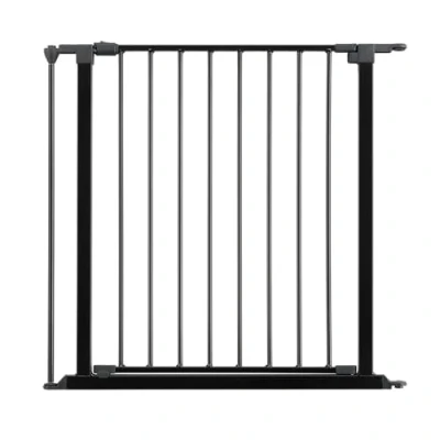 Image of Safetots Multi Panel Fire Surround, Gate Opening Panel, Metal, 72cm, Black, for Child and Pet Safety Barrier Guard