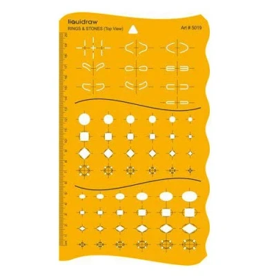 Image of Liquidraw Jewellery Design Templates Stencil, Making Template Stencils Settings &amp; Stone Shapes