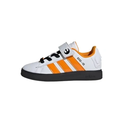 Image of adidas Performance Droids Grand Court Road running shoes for kids, Size: 12K, Ftwr white gold met preloved bronze Synthetics