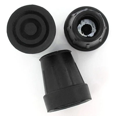 Image of Qty: 20x 16mm 5/8&quot; Heavy Duty Rubber Ferrules For Walking Sticks Black By Lifeswonderful®