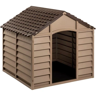 Image of vidaXL Dog House Brown 86x84x82 cm Polypropylene