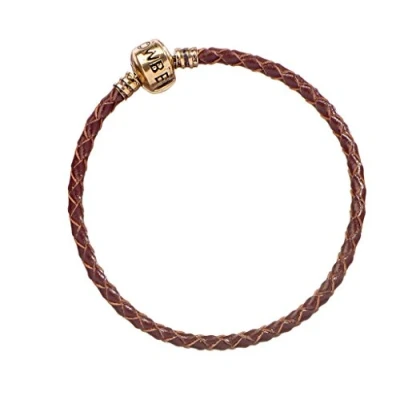 Image of Official FANTASTIC BEASTS Brown Leather Charm Bracelet (18cm Teen/small adult)