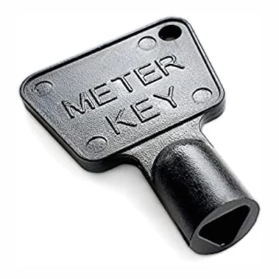 Image of SUL Meter Box Key Gas Plastic Utility Cupboard Triangle Electric Socket Spanner 2 Pack (Black)