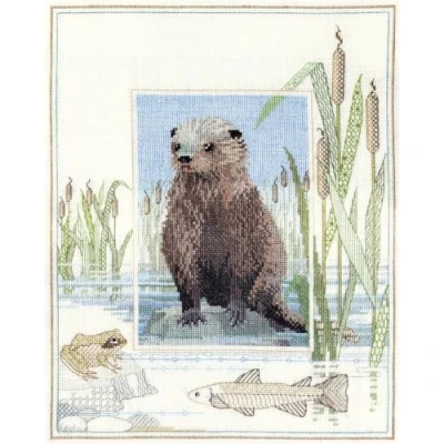 Image of Derwentwater Designs WIL6 Wildlife Cross Stitch Kit Otter, One, Multi Color