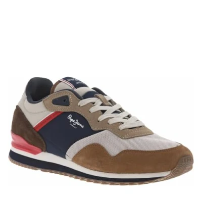 Image of Pepe Jeans London LIFE M Trainers, Men&#039;s, Size: 8, Tobacco brown Leather/synthetics
