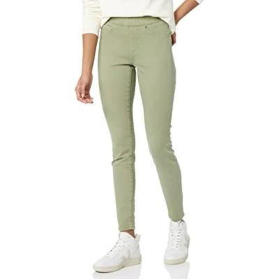 Image of Amazon Essentials Women&#039;s Mid Rise Stretch Pull On Jegging (Available in Plus Size), Light Sage Green, 14