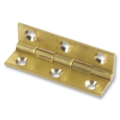 Image of Duratool D00896 Brass Butt Hinge, 65 mm Length, Pack of 2