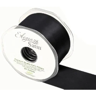 Image of OakTree Double Faced Ribbon, Black (No. 20), 50 mm x 20 m