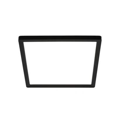 Image of Briloner LED ceiling light Tava, black, 24x24 cm, plastic
