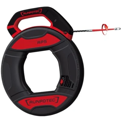 Image of Runpotec Runpo, 20 m, Diameter 5.3 mm, Twisted Professional Cable Retractor with Plastic Box, 10013