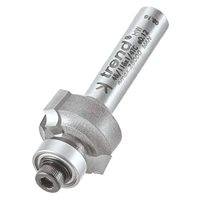 Image of Trend Professional Bearing Guided Ovolo Router Cutter, 2mm Radius, 1/4 Inch Shank, 16.7mm Cut Diameter &amp; 7.7mm Length, Two Bearings, Tungsten Carbide Tipped, 46/116X1/4TC