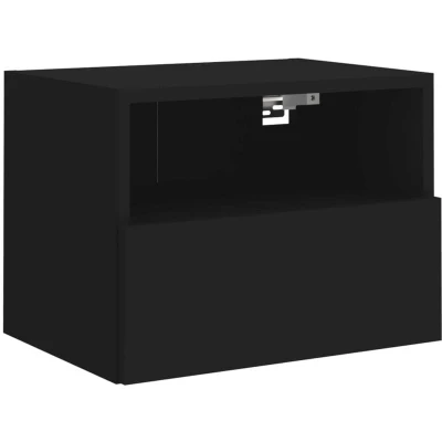 Image of vidaXL TV Wall Cabinet Black 40x30x30 cm Engineered Wood