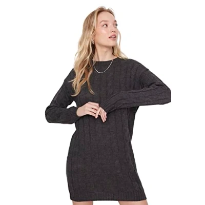 Image of Trendyol Women Mini Pullover Dress Slim Knitwear