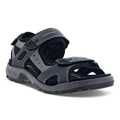 Image of ECCO Men&#039;s Offroad Open Toe Sandals, Blue Marine, 14.5 UK