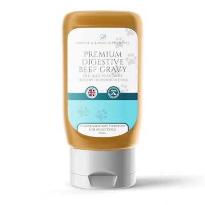 Image of Premium prebiotic digestive Beef flavoured Gravy for dogs 290ML 1 2 months supply supports gut health, stools, immune system, Anal glands &amp; overall health function