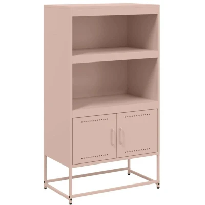 Image of vidaXL Highboard Pink 68.5x38.5x123.5 cm Steel