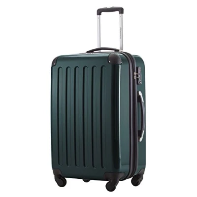 Image of HAUPTSTADTKOFFER Alex Luggage Suitcase Hardside Spinner Trolley 4 Wheel Expandable, 65cm, TSA, dark green