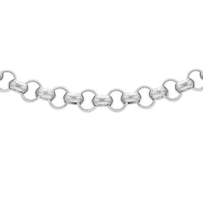 Image of Tuscany Silver Women&#039;s Sterling 6.4 mm Round Belcher Chain Necklace of Length 46 cm/18 Inch