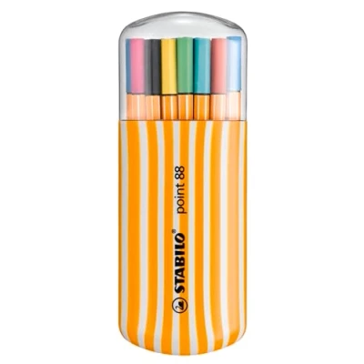 Image of Fineliner STABILO point 88 Zebrui Case 20 pcs Assorted Colours