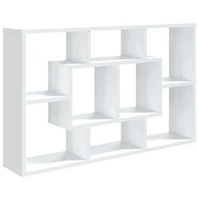 Image of vidaXL Wall Shelf Living Room Furniture Hanging Floating Display CD Storage Bookshelf Picture Ledge White Engineered Wood