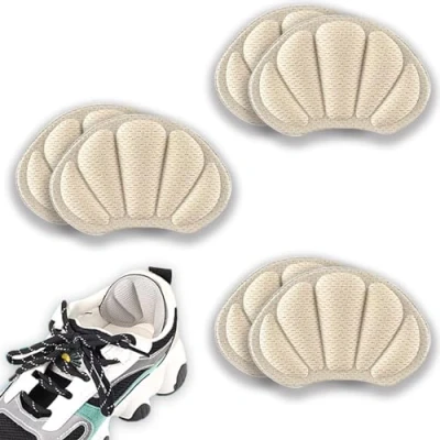 Image of zoerbufan 3 Pairs Heel Cushion Inserts, Sport Shoes Self Adhesive Anti Slip for Too Big, Foot Cushions Pads Shoe Inserts Women and Men, (Brown)