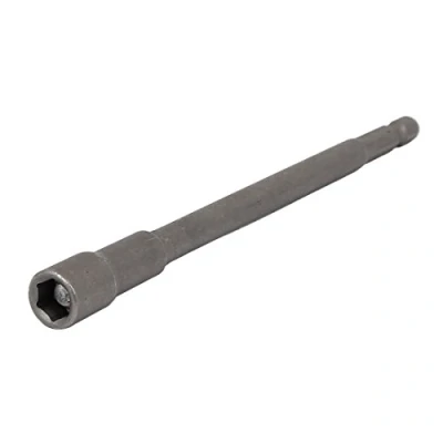 Image of Sourcingmap 150mm Long 8mm Magnetic Hexagon Shank Metal Hex Nut Driver Bit Tool Gray