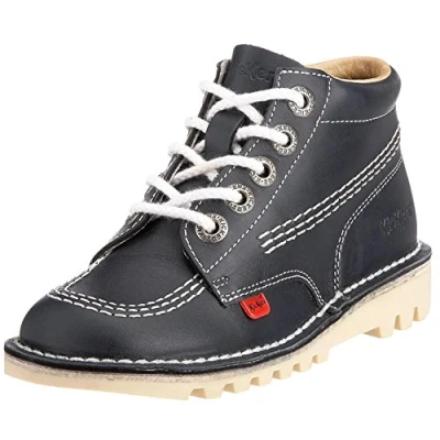 Image of Kickers Unisex Kid&#039;s Kick Hi Core Ankle Boots, DK BLUE/WHITE, 12 UK Child